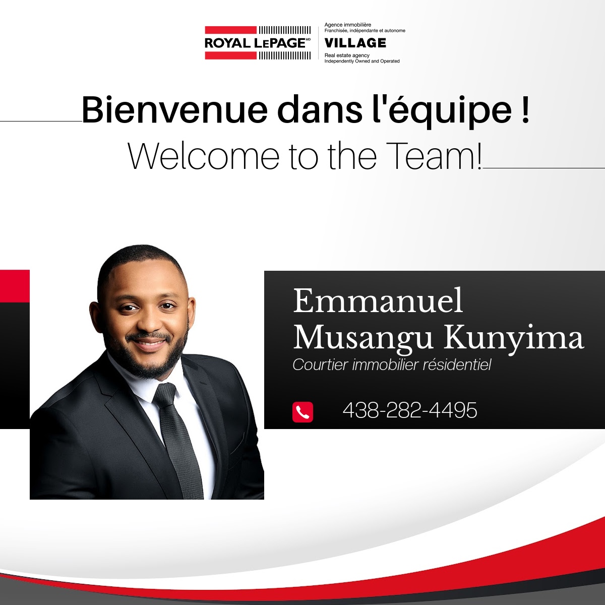 Emmanuel Musangu K courtier immobilier royal lepage village